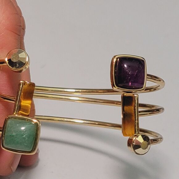 Lia Sophia Jewelry - Lia Sophia 3 Piece Gold Cuff Bamgle Bracelets